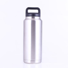 Factory Custom Logo 36 oz Vacuum Double Wall Stainless Steel Growler Vacuum Flask Wide Mouth Water Bottle